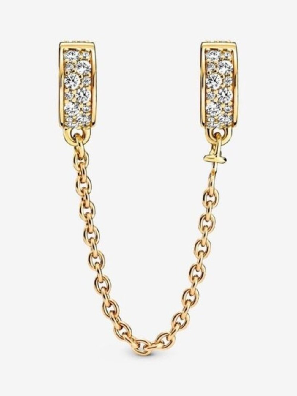 PANDORA Clear Pav?? Safety Chain Clip Charm